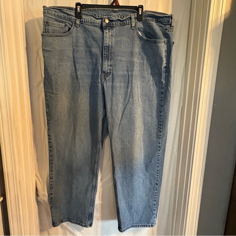 Levi's 550‎ Relaxed Fit Jeans Men's Size 46x29 Medium Wash Blue Faded Denim Zip